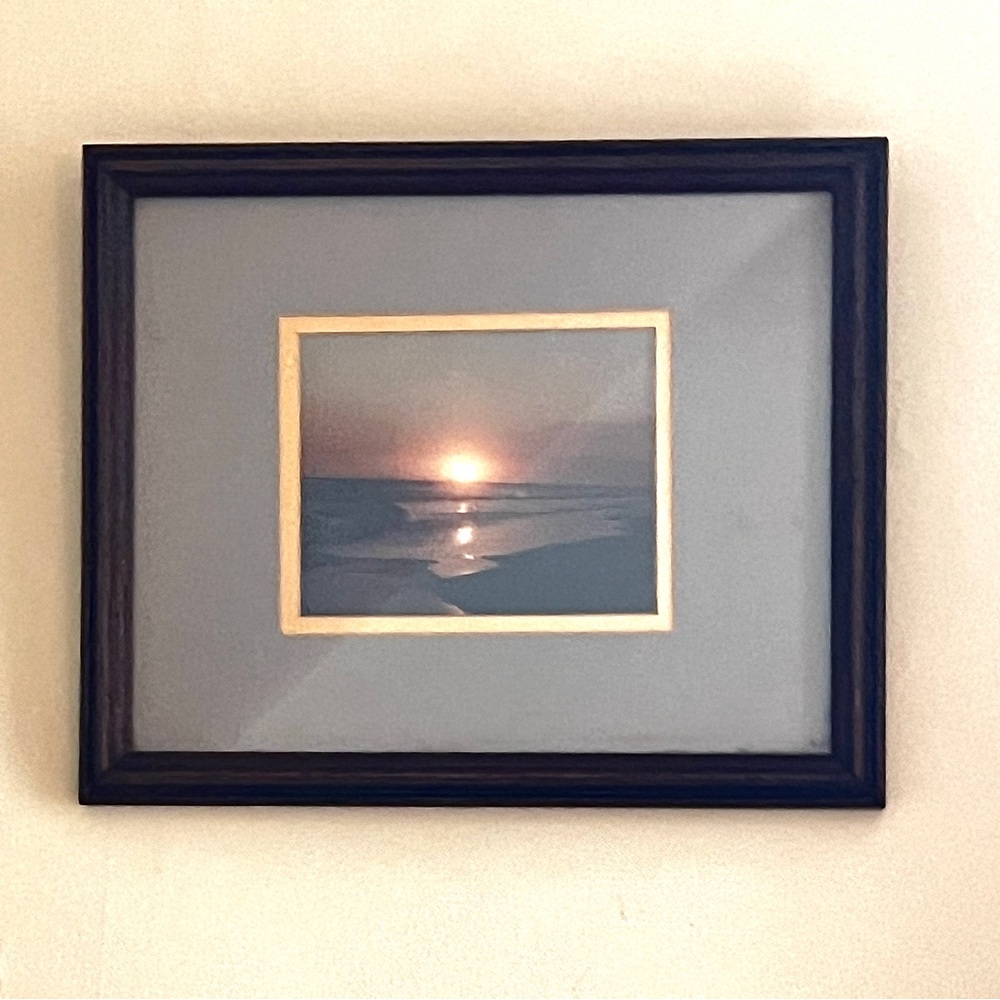 Calming Seascape Art Print - Framed and Ready to Hang 10”x9”